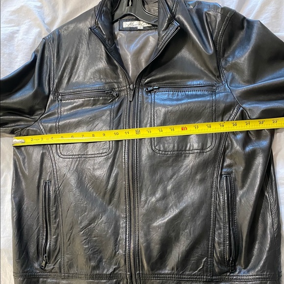 Kenneth Cole Black Leather Jacket - Picture 13 of 14